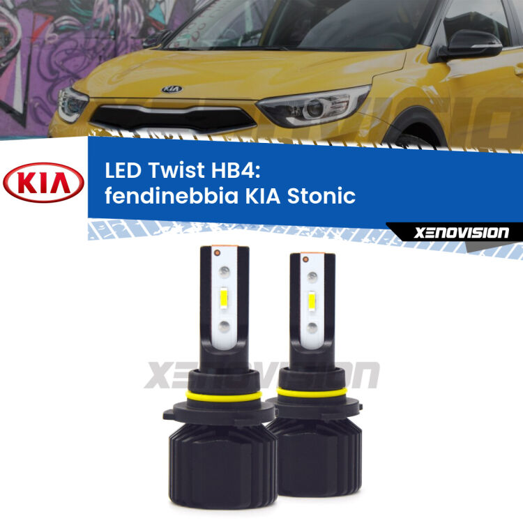 0 Fendinebbia LED KIA Stonic  2017 in poi: HB4 11,000Lm <strong>Kit fendinebbia LED</strong> HB4 per <strong>KIA Stonic</strong>  2017 in poi. Compatte, impermeabili, senza ventola: praticamente indistruttibili. Top Quality.