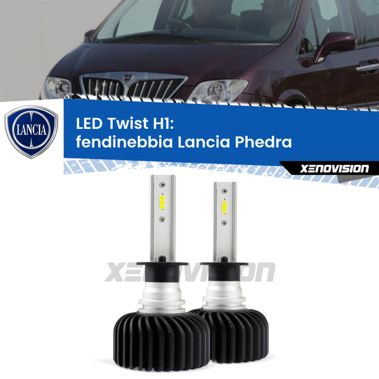 <strong>Kit fendinebbia LED</strong> H1 per <strong>Lancia Phedra</strong>  2002 - 2010. Compatte, impermeabili, senza ventola: praticamente indistruttibili. Top Quality.