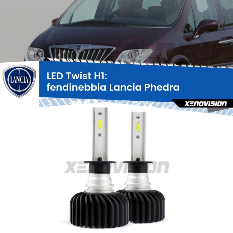 Fendinebbia LED Lancia Phedra  2002 - 2010: H1 11,000Lm <strong>Kit fendinebbia LED</strong> H1 per <strong>Lancia Phedra</strong>  2002 - 2010. Compatte, impermeabili, senza ventola: praticamente indistruttibili. Top Quality.