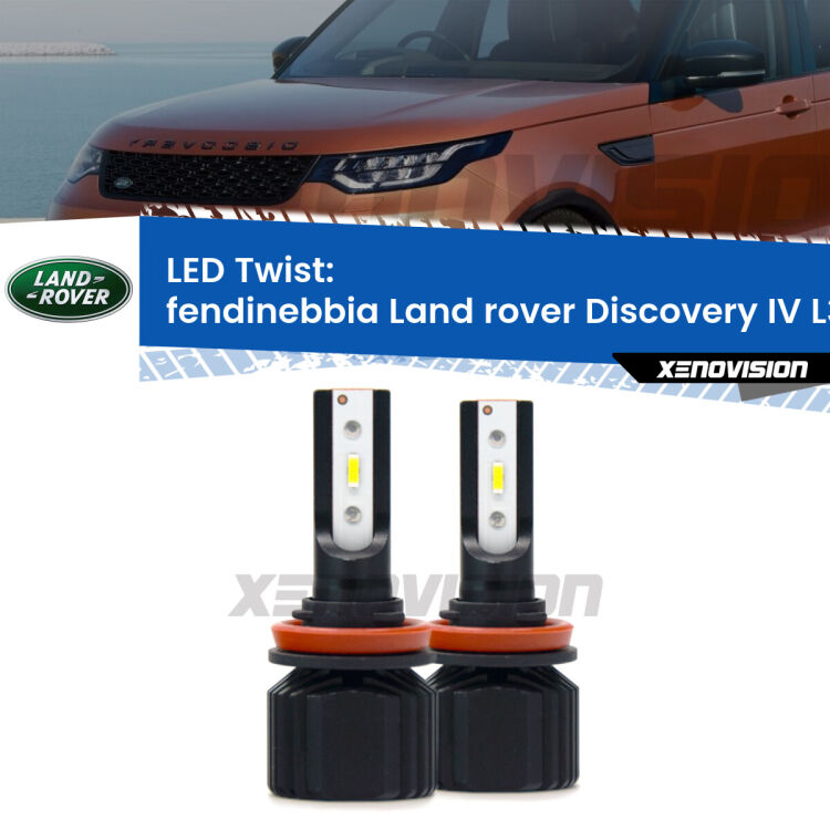 Fendinebbia LED Land rover Discovery IV L319 2009 - 2015: Twist 11,000Lm <strong>Kit fendinebbia LED</strong> per <strong>Land rover Discovery IV</strong> L319 2009 - 2015. Compatte, impermeabili, senza ventola: praticamente indistruttibili. Top Quality.