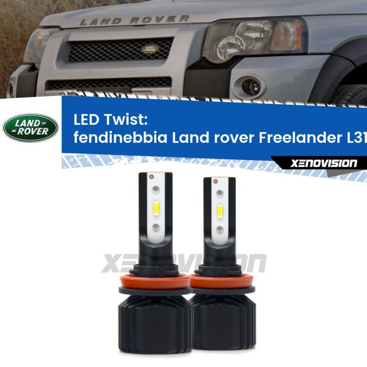 Fendinebbia LED Land rover Freelander L314 1998 - 2006: Twist 11,000Lm <strong>Kit fendinebbia LED</strong> per <strong>Land rover Freelander</strong> L314 1998 - 2006. Compatte, impermeabili, senza ventola: praticamente indistruttibili. Top Quality.