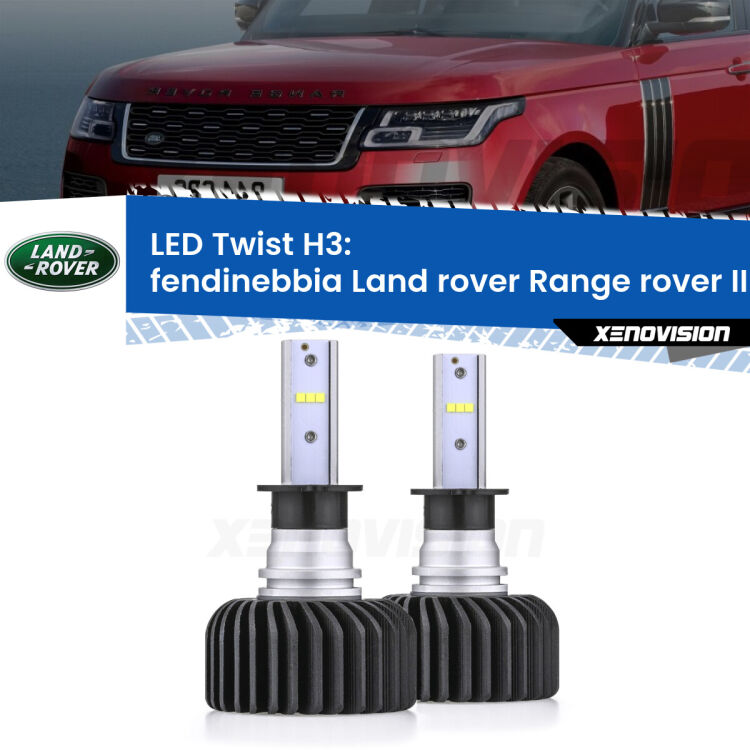 <strong>Kit fendinebbia LED</strong> H3 per <strong>Land rover Range rover II</strong> P38A 1994 - 2002. Compatte, impermeabili, senza ventola: praticamente indistruttibili. Top Quality.
