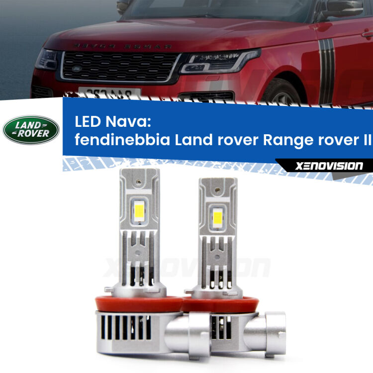 Fendinebbia LED Land rover Range rover III L322 2007 - 2012: Nava 20,000Lm <strong>Fendinebbia LED no-spie per Land rover Range rover III</strong> L322 2007 - 2012. Coppia lampade <strong>H11</strong>/H9/H8/H16(JP) modello Nava canbus, raffreddate a ventola.