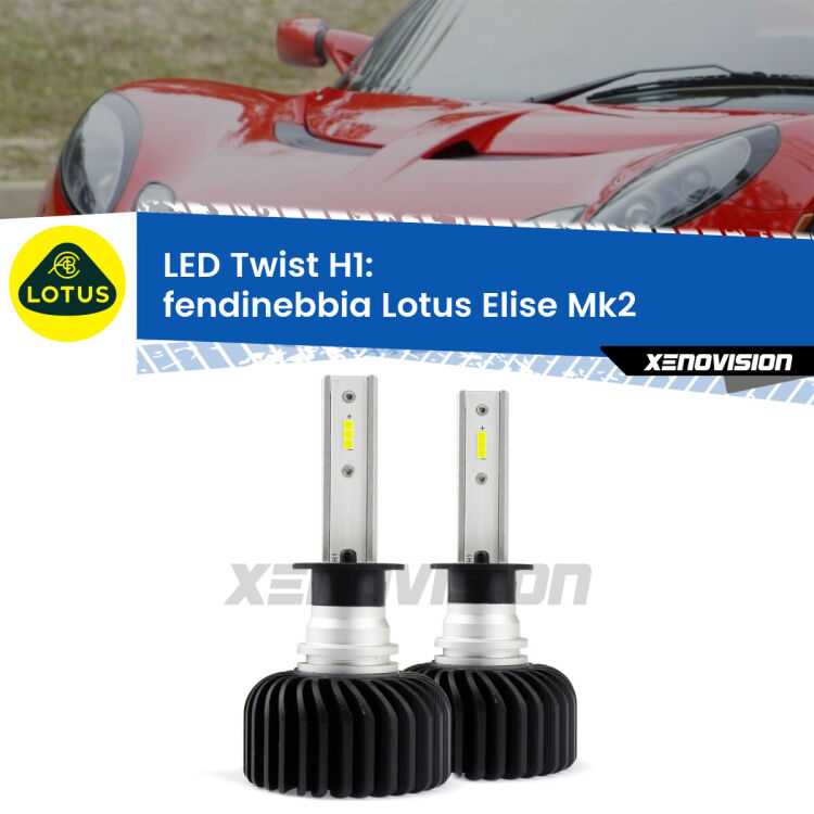 <strong>Kit fendinebbia LED</strong> H1 per <strong>Lotus Elise</strong> Mk2 2000 - 2009. Compatte, impermeabili, senza ventola: praticamente indistruttibili. Top Quality.