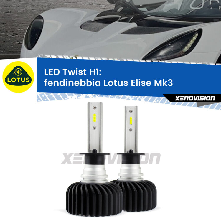 <strong>Kit fendinebbia LED</strong> H1 per <strong>Lotus Elise</strong> Mk3 2010 - 2022. Compatte, impermeabili, senza ventola: praticamente indistruttibili. Top Quality.