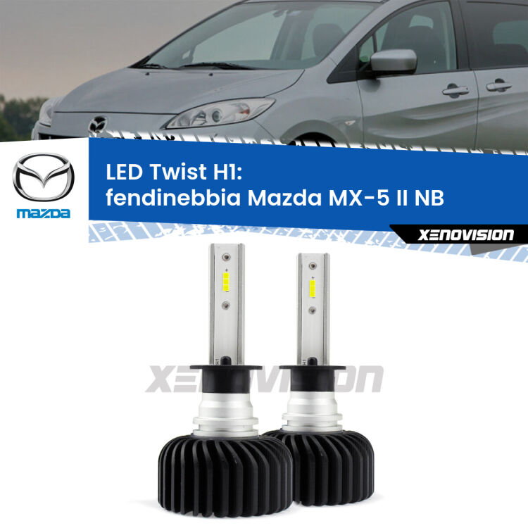 <strong>Kit fendinebbia LED</strong> H1 per <strong>Mazda MX-5 II</strong> NB 1998 - 2003. Compatte, impermeabili, senza ventola: praticamente indistruttibili. Top Quality.
