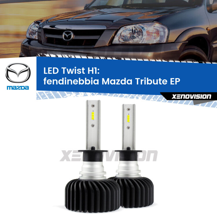 <strong>Kit fendinebbia LED</strong> H1 per <strong>Mazda Tribute</strong> EP 2000 - 2008. Compatte, impermeabili, senza ventola: praticamente indistruttibili. Top Quality.