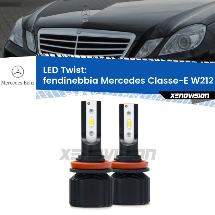 Fendinebbia LED Mercedes Classe-E W212 2009 - 2016: Twist 11,000Lm <strong>Kit fendinebbia LED</strong> per <strong>Mercedes Classe-E</strong> W212 2009 - 2016. Compatte, impermeabili, senza ventola: praticamente indistruttibili. Top Quality.