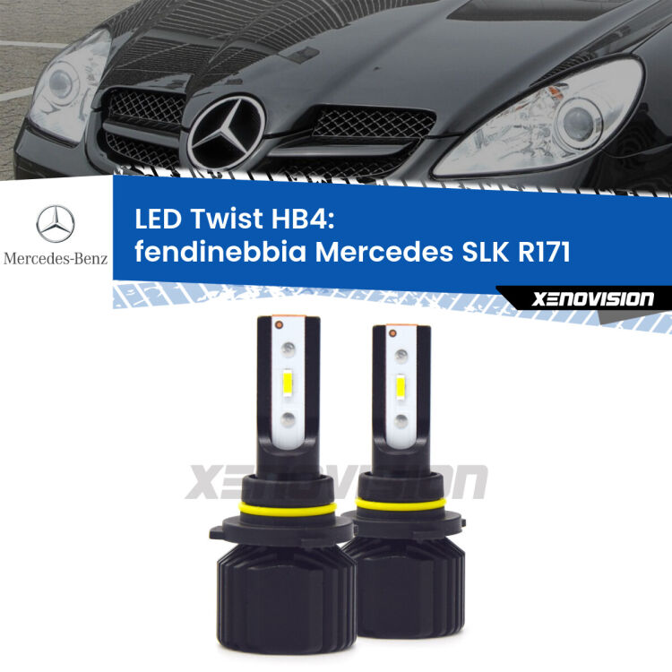 Fendinebbia LED Mercedes SLK R171 senza luci svolta: HB4 11,000Lm <strong>Kit fendinebbia LED</strong> HB4 per <strong>Mercedes SLK</strong> R171 senza luci svolta. Compatte, impermeabili, senza ventola: praticamente indistruttibili. Top Quality.