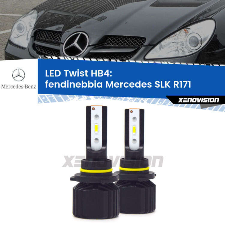 <strong>Kit fendinebbia LED</strong> HB4 per <strong>Mercedes SLK</strong> R171 senza luci svolta. Compatte, impermeabili, senza ventola: praticamente indistruttibili. Top Quality.