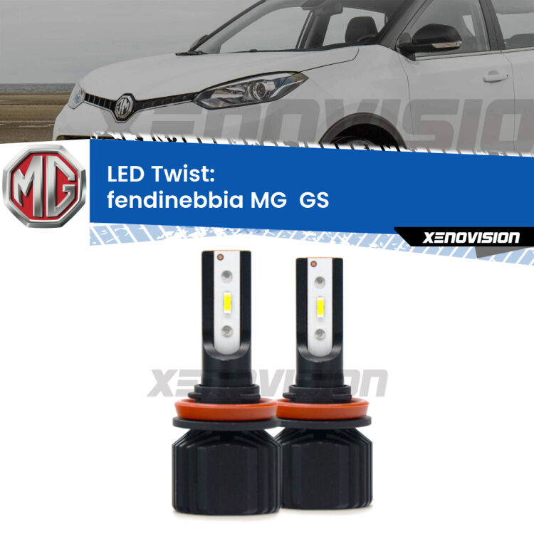 0 Fendinebbia LED MG  GS  2016 - 2019: Twist 11,000Lm <strong>Kit fendinebbia LED</strong> per <strong>MG  GS</strong>  2016 - 2019. Compatte, impermeabili, senza ventola: praticamente indistruttibili. Top Quality.