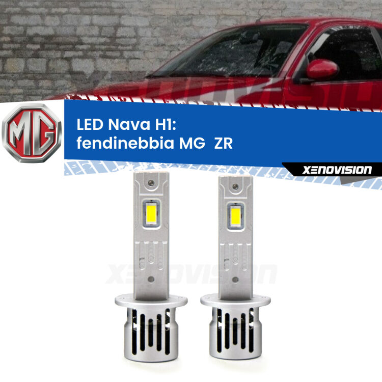 Fendinebbia LED MG  ZR  2001 - 2005: H1 Nava <strong>Fendinebbia LED no-spie per MG  ZR</strong>  2001 - 2005. Coppia lampade <strong> H1</strong> modello Nava canbus, raffreddate a ventola.