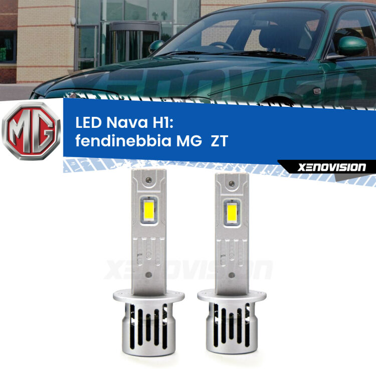 Fendinebbia LED MG  ZT  2001 - 2005: H1 Nava <strong>Fendinebbia LED no-spie per MG  ZT</strong>  2001 - 2005. Coppia lampade <strong> H1</strong> modello Nava canbus, raffreddate a ventola.