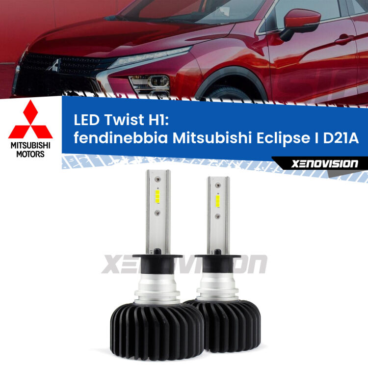<strong>Kit fendinebbia LED</strong> H1 per <strong>Mitsubishi Eclipse I</strong> D21A 1991 - 1995. Compatte, impermeabili, senza ventola: praticamente indistruttibili. Top Quality.