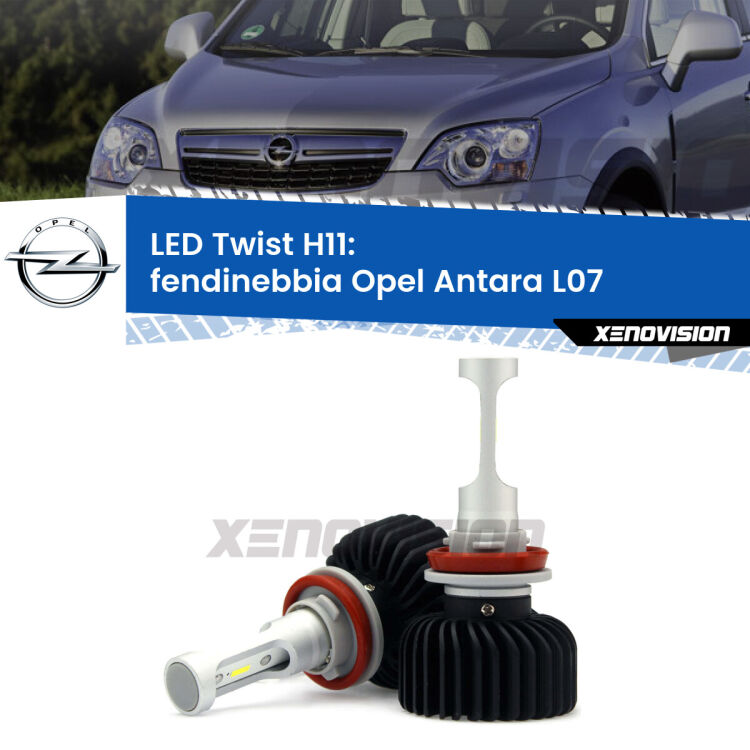 <strong>Kit fendinebbia LED</strong> H11 per <strong>Opel Antara</strong> L07 2006 - 2010. Compatte, impermeabili, senza ventola: praticamente indistruttibili. Top Quality.