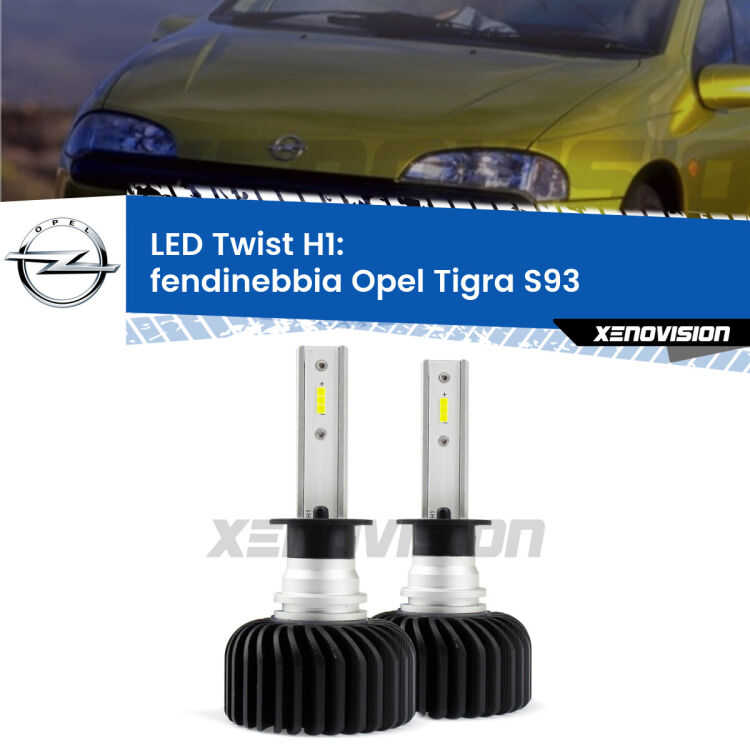 <strong>Kit fendinebbia LED</strong> H1 per <strong>Opel Tigra</strong> S93 1994 - 2000. Compatte, impermeabili, senza ventola: praticamente indistruttibili. Top Quality.