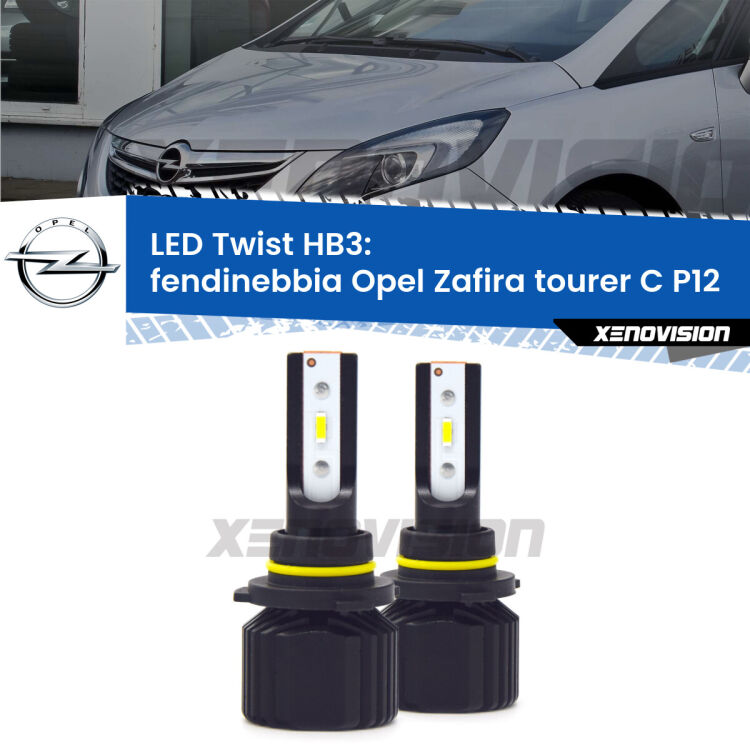 <strong>Kit fendinebbia LED</strong> HB3 per <strong>Opel Zafira tourer C</strong> P12 2011 - 2016. Compatte, impermeabili, senza ventola: praticamente indistruttibili. Top Quality.