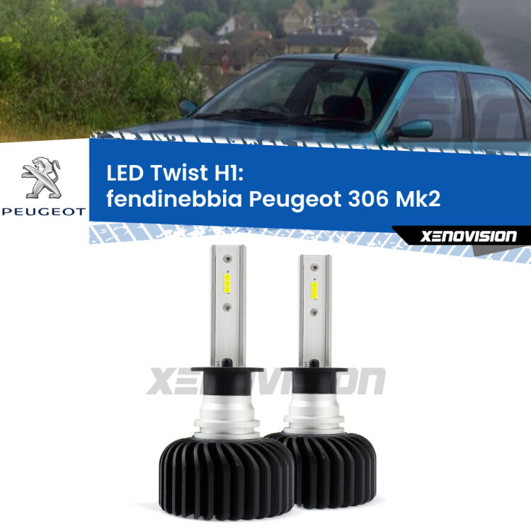 Fendinebbia LED Peugeot 306 Mk2 1997 - 1999: H1 11,000Lm <strong>Kit fendinebbia LED</strong> H1 per <strong>Peugeot 306</strong> Mk2 1997 - 1999. Compatte, impermeabili, senza ventola: praticamente indistruttibili. Top Quality.