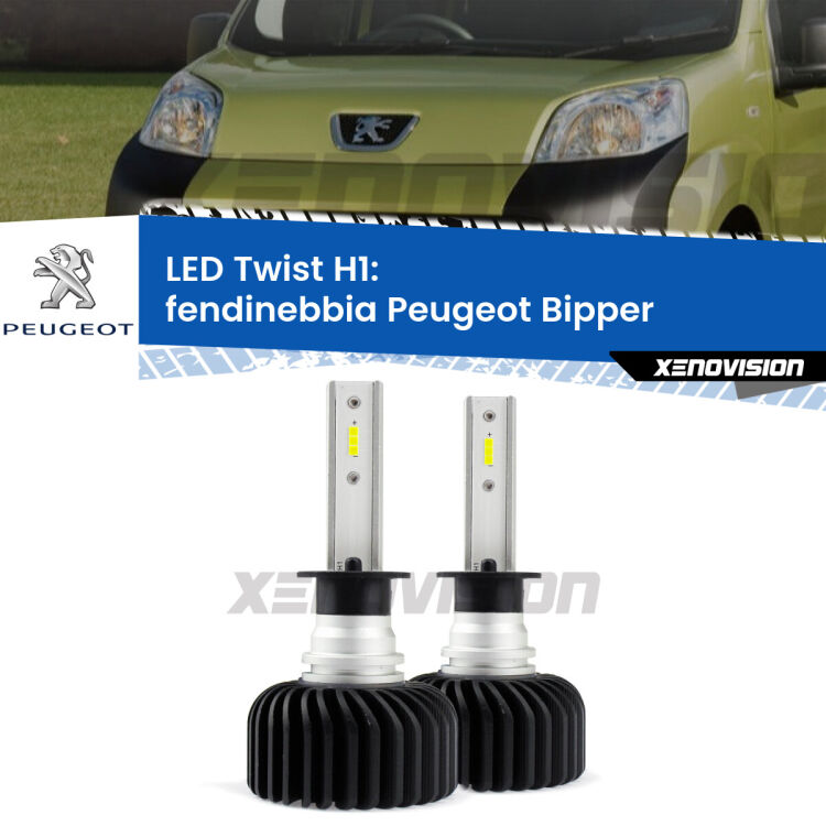 <strong>Kit fendinebbia LED</strong> H1 per <strong>Peugeot Bipper</strong>  2008 in poi. Compatte, impermeabili, senza ventola: praticamente indistruttibili. Top Quality.