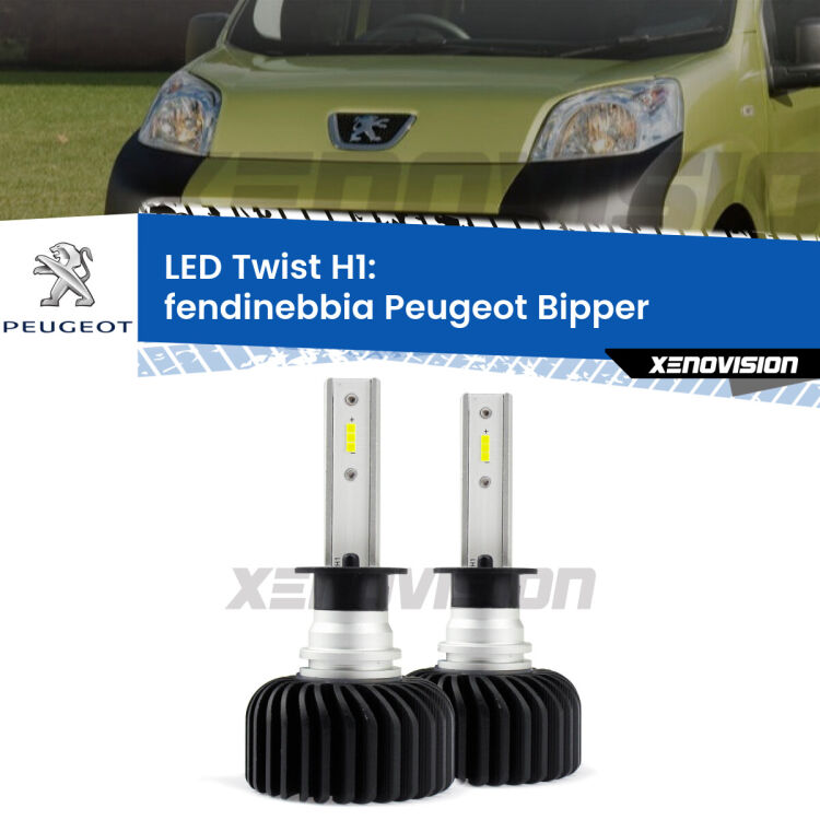 Fendinebbia LED Peugeot Bipper 2008 in poi: H1 11,000Lm <strong>Kit fendinebbia LED</strong> H1 per <strong>Peugeot Bipper</strong> 2008 in poi. Compatte, impermeabili, senza ventola: praticamente indistruttibili. Top Quality.