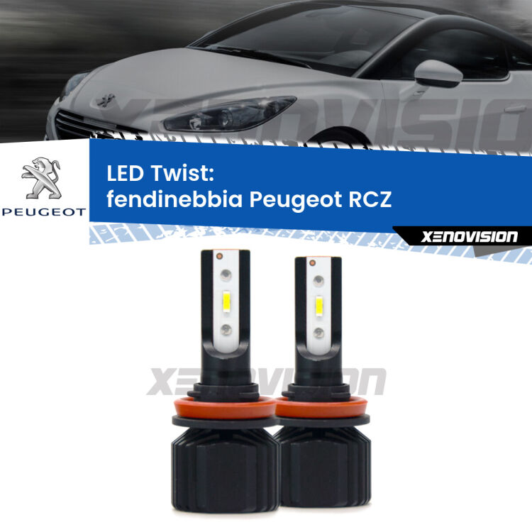 Fendinebbia LED Peugeot RCZ 2010 - 2015: Twist 11,000Lm <strong>Kit fendinebbia LED</strong> per <strong>Peugeot RCZ</strong> 2010 - 2015. Compatte, impermeabili, senza ventola: praticamente indistruttibili. Top Quality.