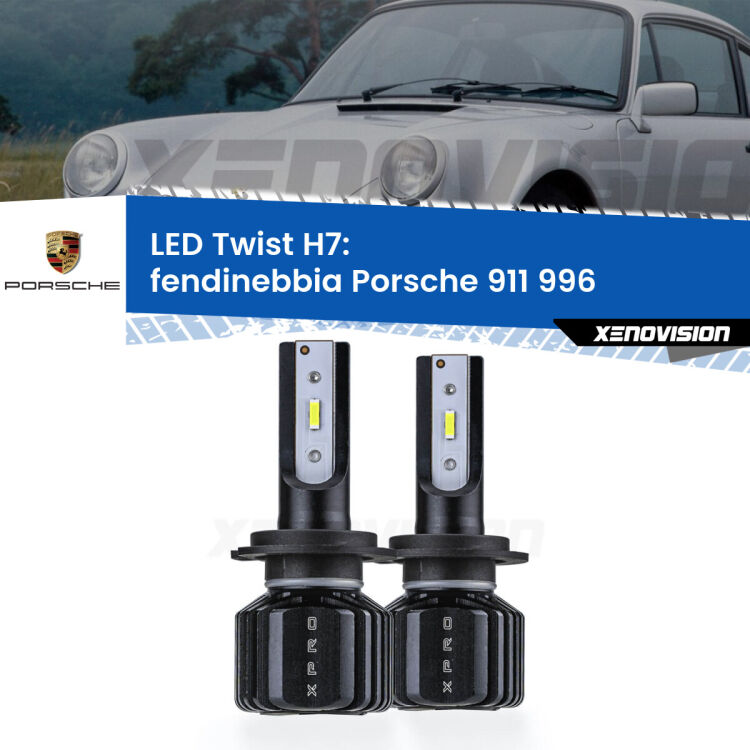 <strong>Kit fendinebbia LED</strong> H7 per <strong>Porsche 911</strong> 996 1997 - 2001. Compatte, impermeabili, senza ventola: praticamente indistruttibili. Top Quality.