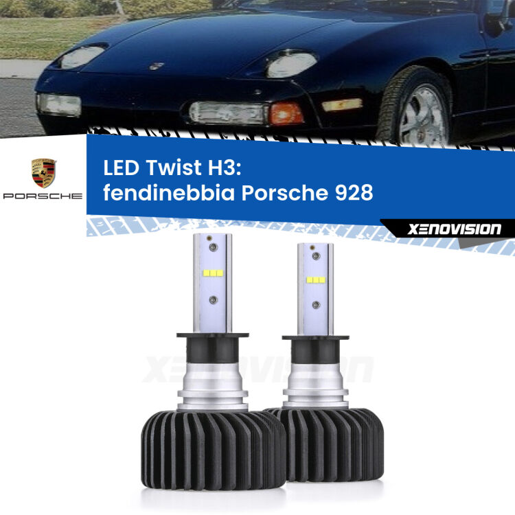 <strong>Kit fendinebbia LED</strong> H3 per <strong>Porsche 928</strong>  1977 - 1995. Compatte, impermeabili, senza ventola: praticamente indistruttibili. Top Quality.