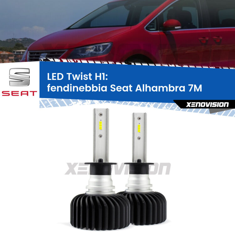 <strong>Kit fendinebbia LED</strong> H1 per <strong>Seat Alhambra</strong> 7M 1996 - 2000. Compatte, impermeabili, senza ventola: praticamente indistruttibili. Top Quality.