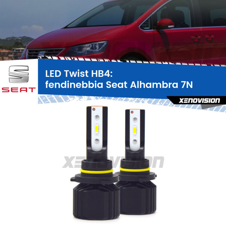 <strong>Kit fendinebbia LED</strong> HB4 per <strong>Seat Alhambra</strong> 7N 2010 in poi. Compatte, impermeabili, senza ventola: praticamente indistruttibili. Top Quality.
