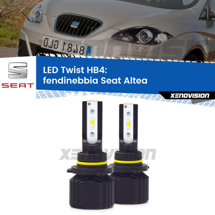 <strong>Kit fendinebbia LED</strong> HB4 per <strong>Seat Altea</strong>  2004 - 2010. Compatte, impermeabili, senza ventola: praticamente indistruttibili. Top Quality.