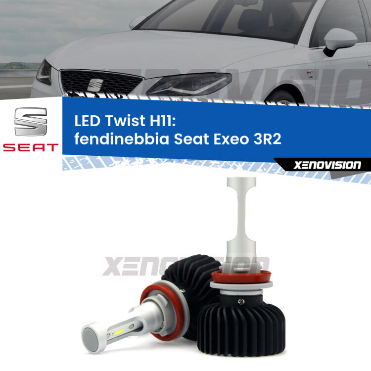 <strong>Kit fendinebbia LED</strong> H11 per <strong>Seat Exeo</strong> 3R2 2008 - 2013. Compatte, impermeabili, senza ventola: praticamente indistruttibili. Top Quality.