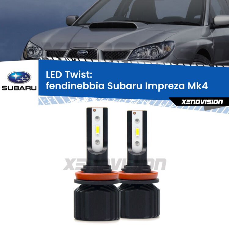 Fendinebbia LED Subaru Impreza Mk4 con luci diurne: Twist 11,000Lm <strong>Kit fendinebbia LED</strong> per <strong>Subaru Impreza</strong> Mk4 con luci diurne. Compatte, impermeabili, senza ventola: praticamente indistruttibili. Top Quality.