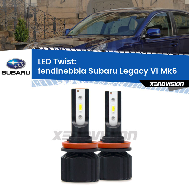 Fendinebbia LED Subaru Legacy VI Mk6 2014 - 2019: Twist 11,000Lm <strong>Kit fendinebbia LED</strong> per <strong>Subaru Legacy VI</strong> Mk6 2014 - 2019. Compatte, impermeabili, senza ventola: praticamente indistruttibili. Top Quality.