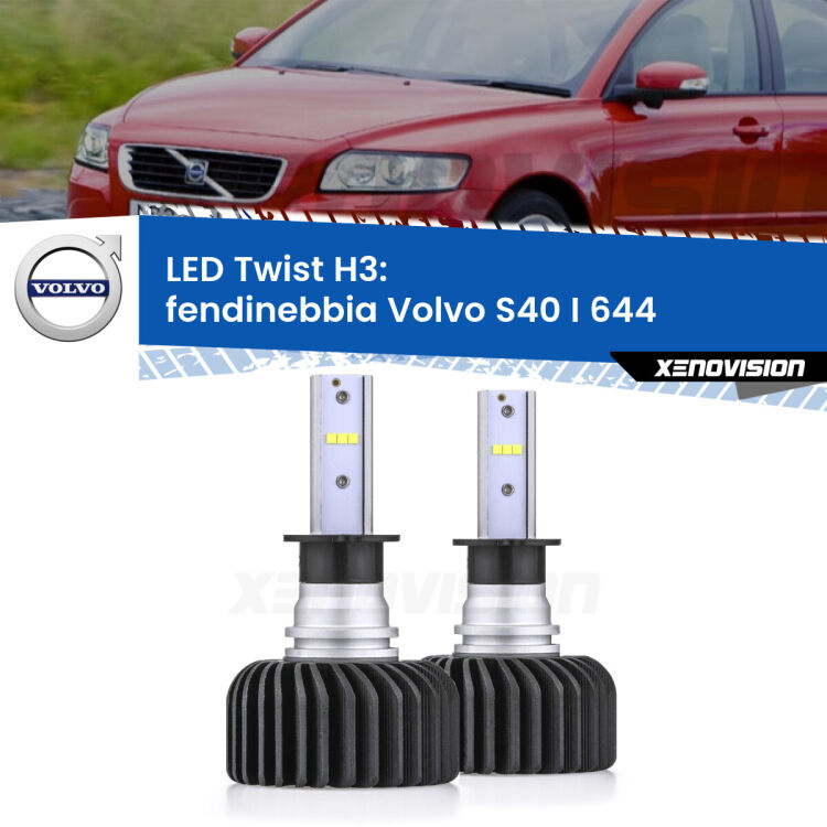 <strong>Kit fendinebbia LED</strong> H3 per <strong>Volvo S40 I</strong> 644 1995 - 2003. Compatte, impermeabili, senza ventola: praticamente indistruttibili. Top Quality.