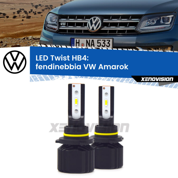Fendinebbia LED VW Amarok 2010 - 2016: HB4 11,000Lm <strong>Kit fendinebbia LED</strong> HB4 per <strong>VW Amarok</strong> 2010 - 2016. Compatte, impermeabili, senza ventola: praticamente indistruttibili. Top Quality.