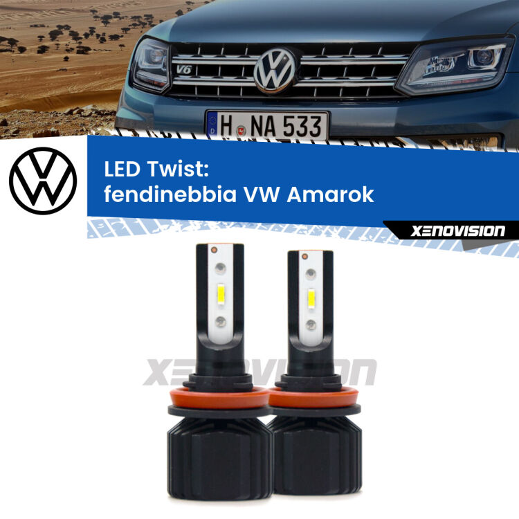 Fendinebbia LED VW Amarok 2017 - 2016: Twist 11,000Lm <strong>Kit fendinebbia LED</strong> per <strong>VW Amarok</strong> 2017 - 2016. Compatte, impermeabili, senza ventola: praticamente indistruttibili. Top Quality.