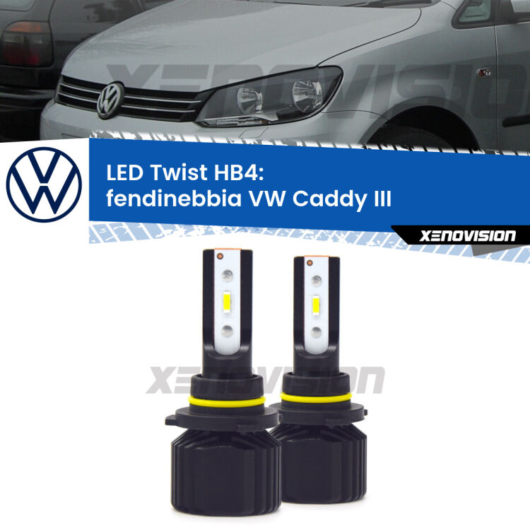 <strong>Kit fendinebbia LED</strong> HB4 per <strong>VW Caddy III</strong>  Versione 2. Compatte, impermeabili, senza ventola: praticamente indistruttibili. Top Quality.