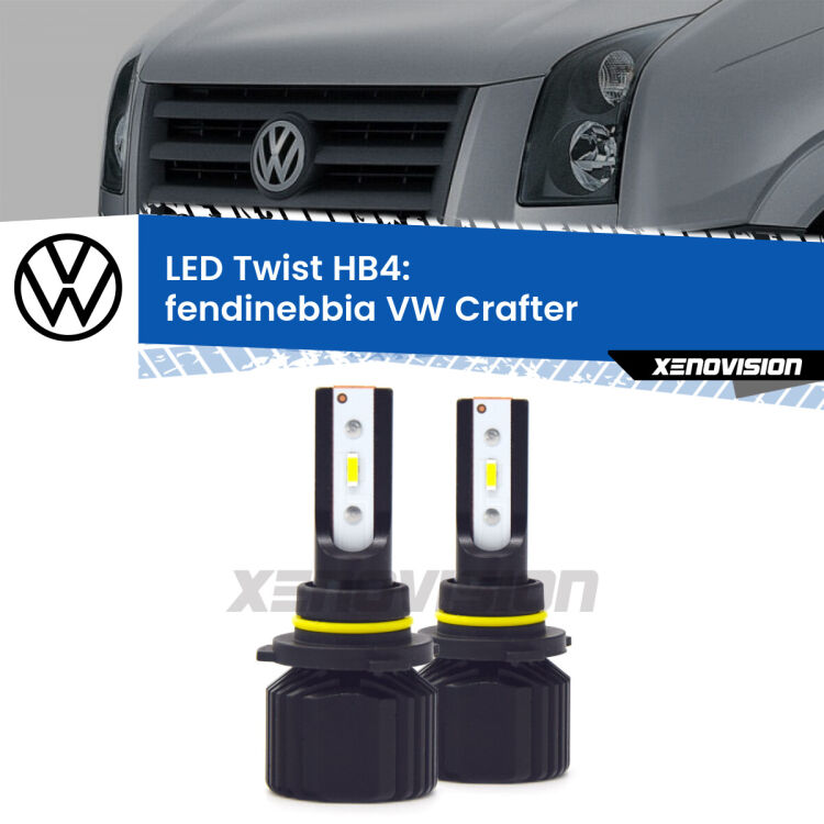 Fendinebbia LED VW Crafter  2006 - 2016: HB4 11,000Lm <strong>Kit fendinebbia LED</strong> HB4 per <strong>VW Crafter</strong>  2006 - 2016. Compatte, impermeabili, senza ventola: praticamente indistruttibili. Top Quality.