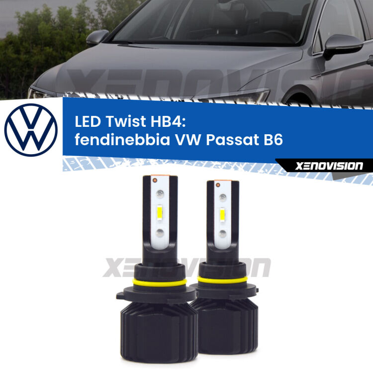 <strong>Kit fendinebbia LED</strong> HB4 per <strong>VW Passat</strong> B6 2005 - 2010. Compatte, impermeabili, senza ventola: praticamente indistruttibili. Top Quality.