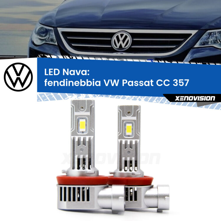 0 Fendinebbia LED VW Passat CC 357 2008 - 2012: Nava 20,000Lm <strong>Fendinebbia LED no-spie per VW Passat CC</strong> 357 2008 - 2012. Coppia lampade <strong>H11</strong>/H9/H8/H16(JP) modello Nava canbus, raffreddate a ventola.