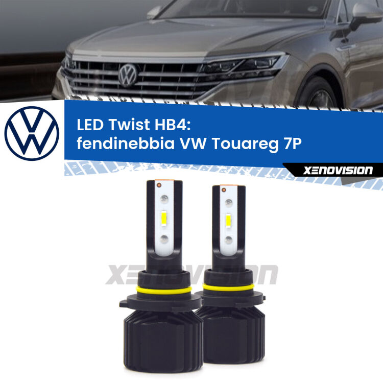 <strong>Kit fendinebbia LED</strong> HB4 per <strong>VW Touareg</strong> 7P 2010 - 2014. Compatte, impermeabili, senza ventola: praticamente indistruttibili. Top Quality.