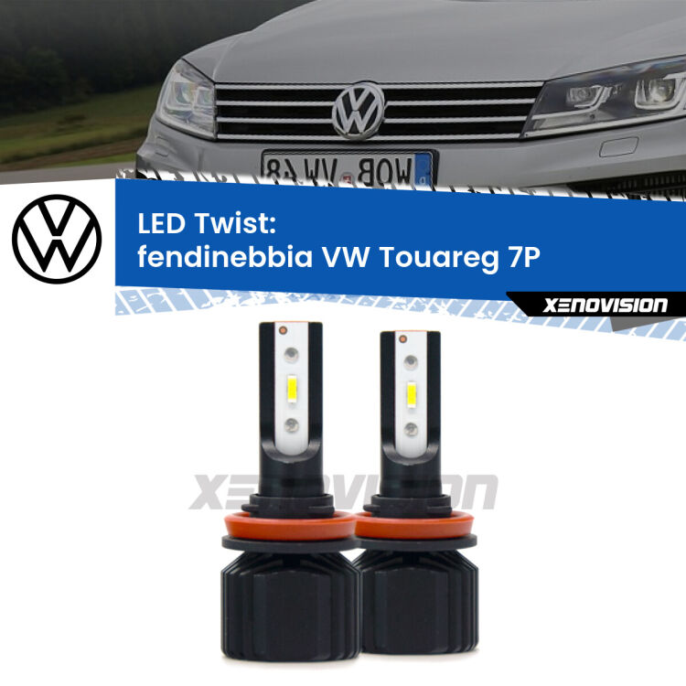 Fendinebbia LED VW Touareg 7P 2015 - 2018: Twist 11,000Lm <strong>Kit fendinebbia LED</strong> per <strong>VW Touareg</strong> 7P 2015 - 2018. Compatte, impermeabili, senza ventola: praticamente indistruttibili. Top Quality.