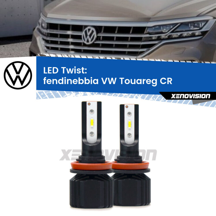 Fendinebbia LED VW Touareg CR 2018 in poi: Twist 11,000Lm <strong>Kit fendinebbia LED</strong> per <strong>VW Touareg</strong> CR 2018 in poi. Compatte, impermeabili, senza ventola: praticamente indistruttibili. Top Quality.