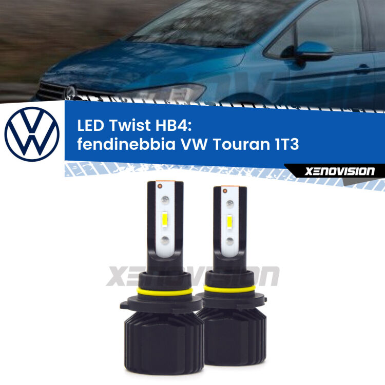 <strong>Kit fendinebbia LED</strong> HB4 per <strong>VW Touran</strong> 1T3 2010 - 2015. Compatte, impermeabili, senza ventola: praticamente indistruttibili. Top Quality.