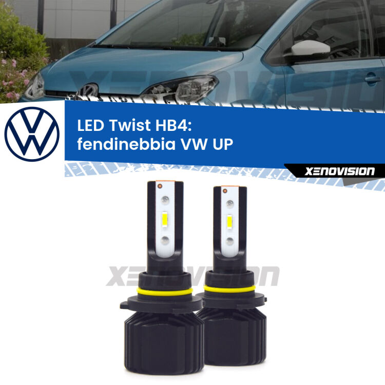 <strong>Kit fendinebbia LED</strong> HB4 per <strong>VW UP</strong>  2011 in poi. Compatte, impermeabili, senza ventola: praticamente indistruttibili. Top Quality.