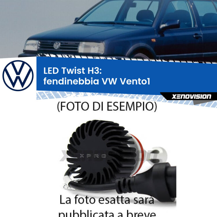 <strong>Kit fendinebbia LED</strong> H3 per <strong>VW Vento1</strong>  1991 - 1998. Compatte, impermeabili, senza ventola: praticamente indistruttibili. Top Quality.