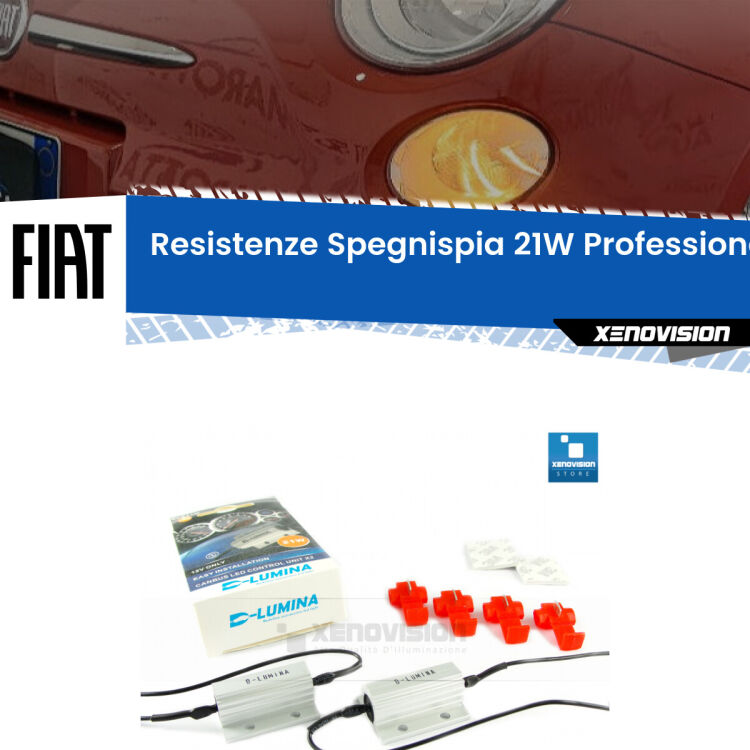 0 Fiat 500: Spegnispia 21W Plug&Play senza tagliare cavi per Luci diurne (Coppia) Coppia resistenze spegnispia per Luci diurne 500 prima serie. Professionali, con dissipatore in metallo. Da collegare in parallelo.