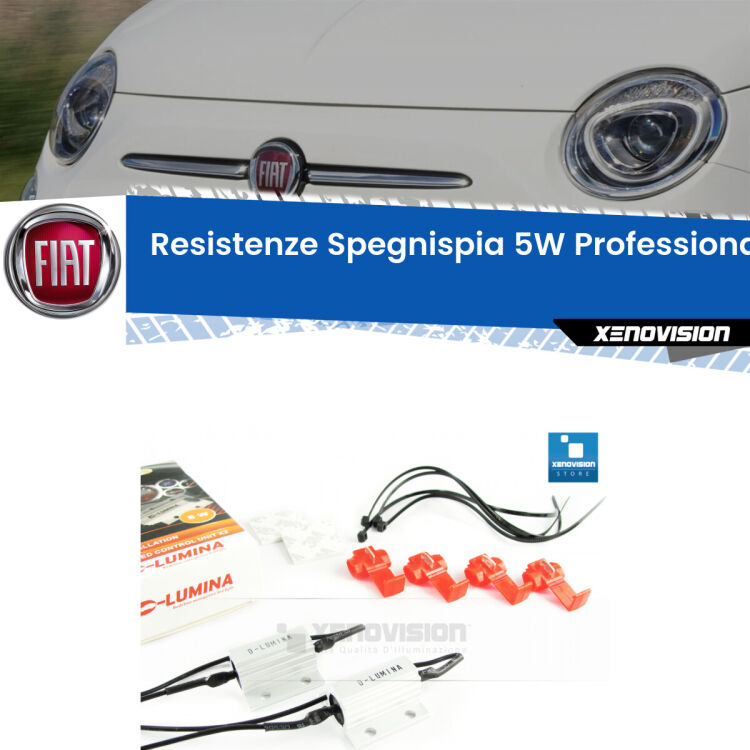 Fiat 500 312: Resistenze Spegnispia 5W Professionali per Luce Targa (Coppia)