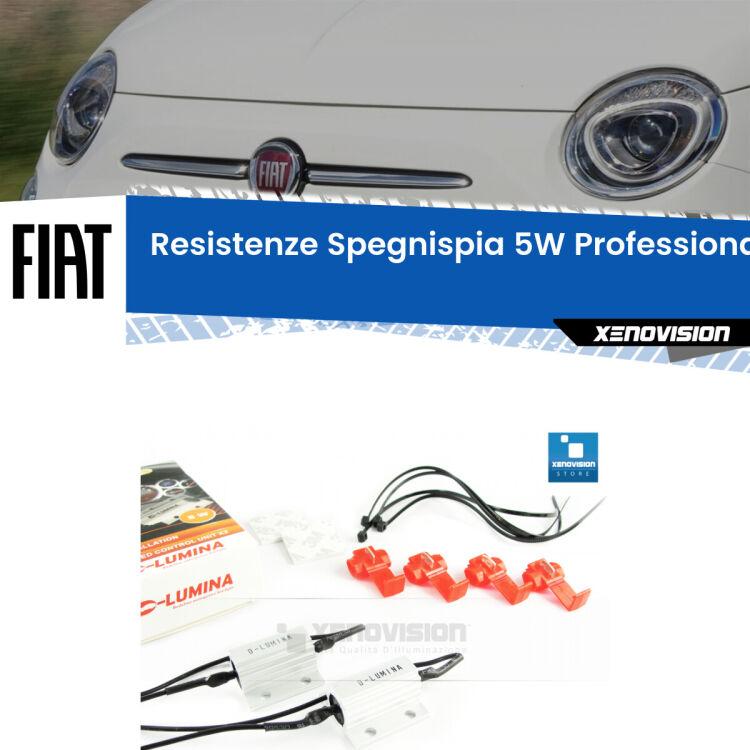 0 Fiat 500 : Resistenze Spegnispia 5W Professionali per Luce Targa (Coppia) <span style="color: #626262;">Istallazione professionale. Coppia resistenze spegnispia 5W con armatura in alluminio in caso di spie su </span><span style="color: #626262;">luce targa Fiat 500.</span>