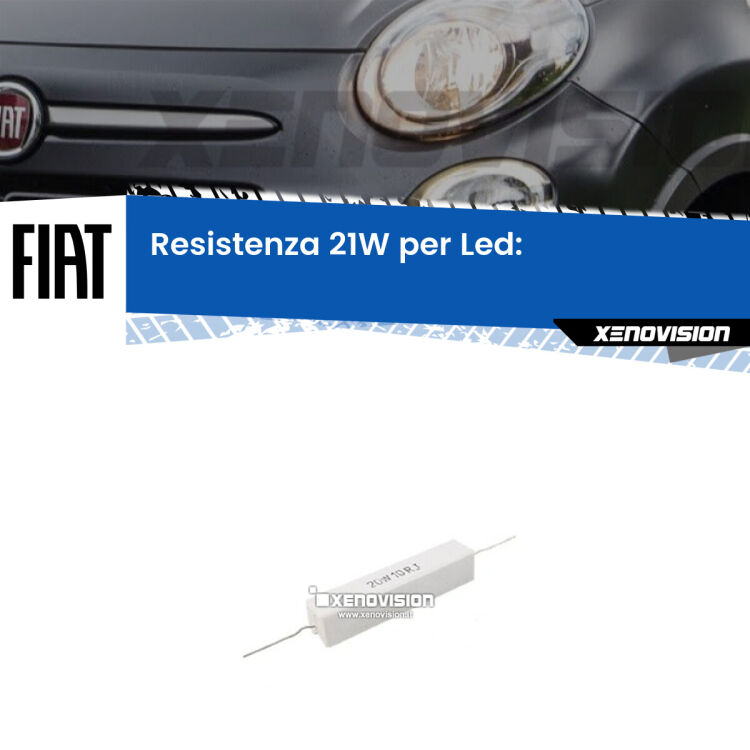 0 Fiat 500L: Resistenza Spegnispia 21W Economica per Luci diurne (1 Pz) <p>Resistenza ceramica da 20W perfetta per spegnere la spia su Luci diurne 500L quando monti alcune lampadine led. Simulando l'assorbimento di una lampada a incandescenza 21Watt, spegne la spia. Occorre una resistenza per ciascuna lampadina led, da collegare in parallelo.</p>
<p> </p>